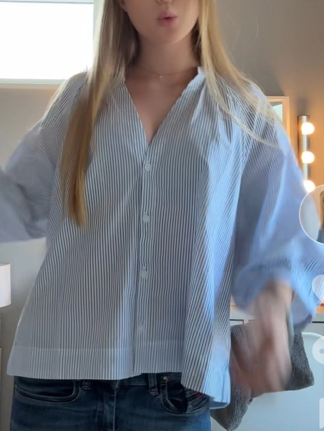 randig blus/skjorta hm