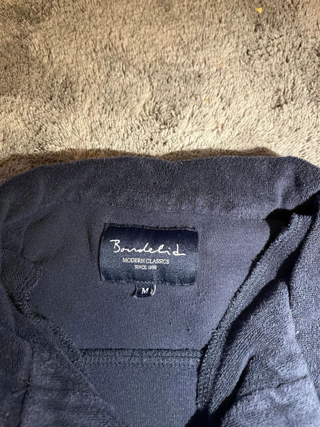 Mörkblå frotté polotopp Bondelid - 3