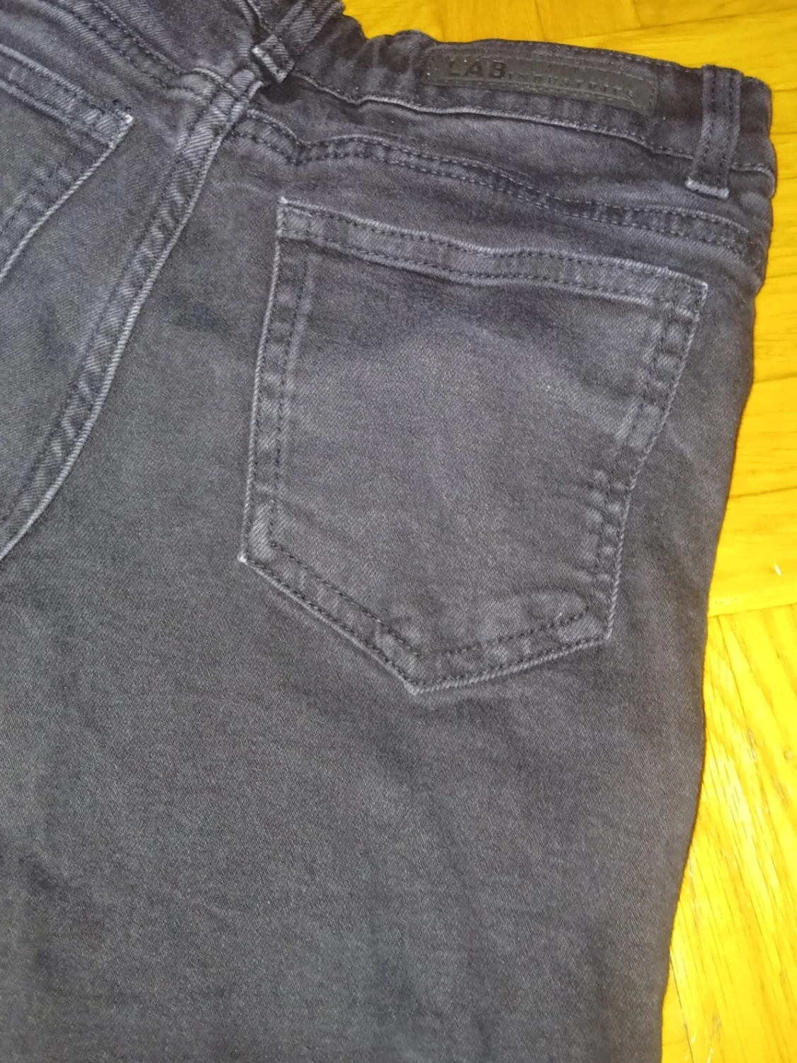 Mörkblå bootcut jeans med justerbar midja - 5