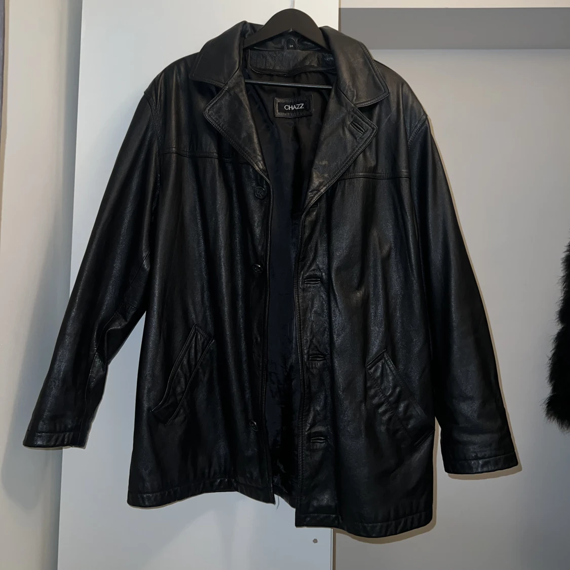 Lång skinnjacka - 91