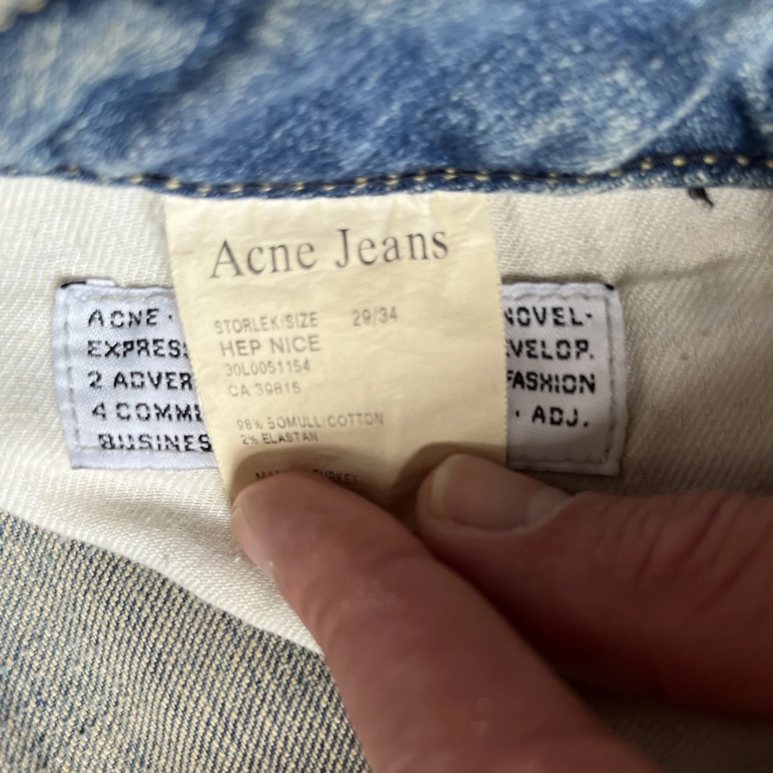 Acne Jeans, 29/34, ljusblå, Hep Nice - 91