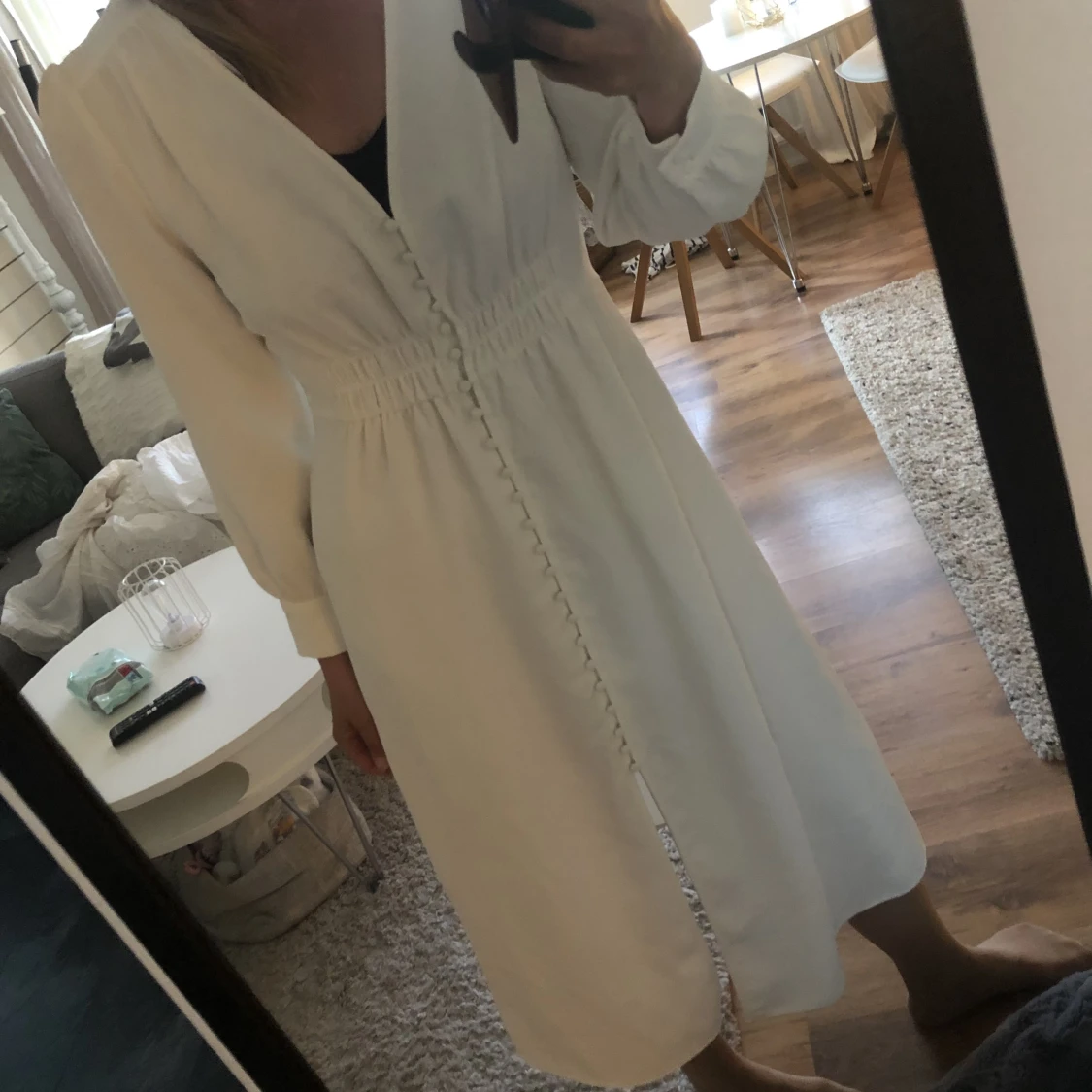 Vit långklänning zara