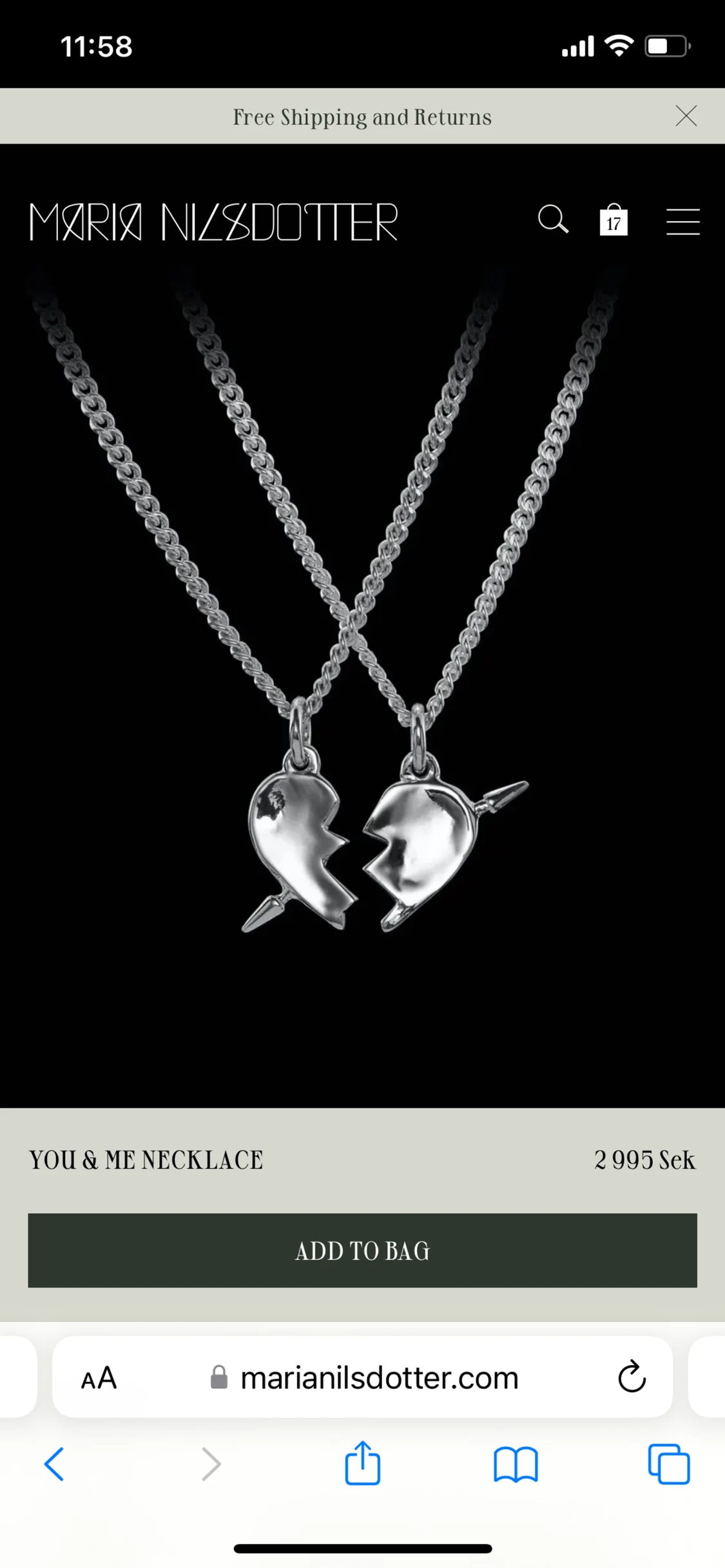 Maria Nilsdotter halsband - 90