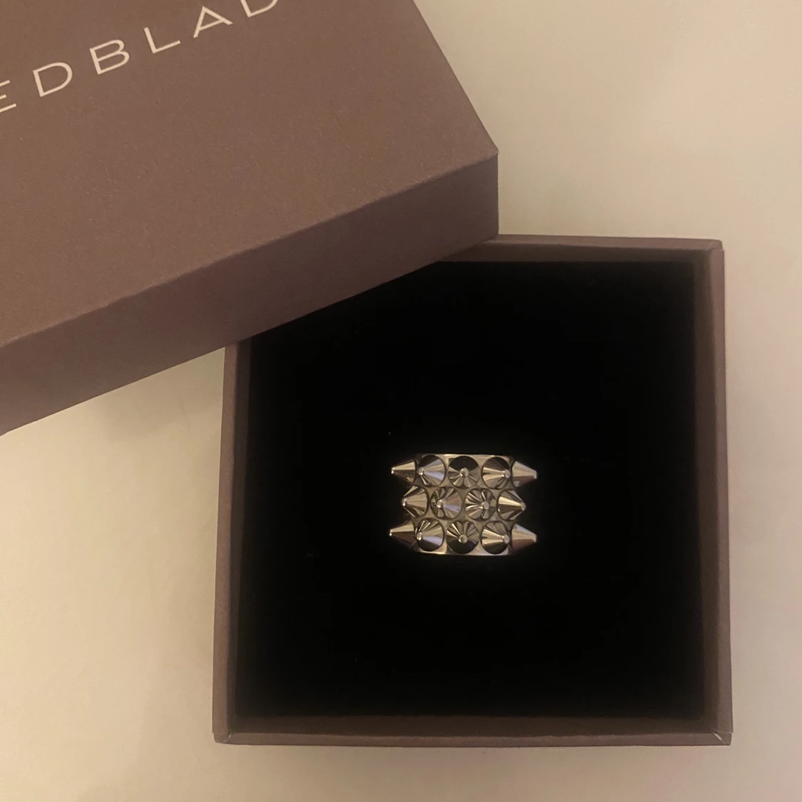 silver nit ring  - 90