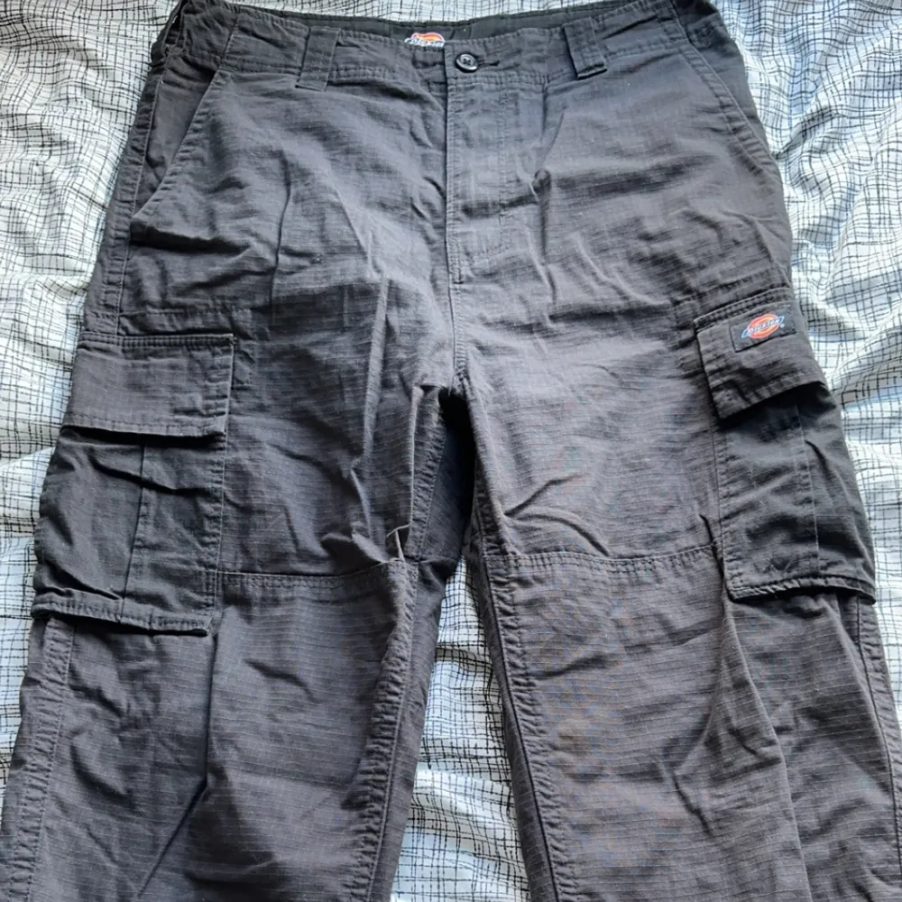 Dickies Eagle Bend Cargo Pants, köpt direkt från deras hemsida och är använd ett få tal gånger. Kommer dock inte till någon nytta längre.  Storlek: Small (29) Baggy fit. Jeans & Byxor.