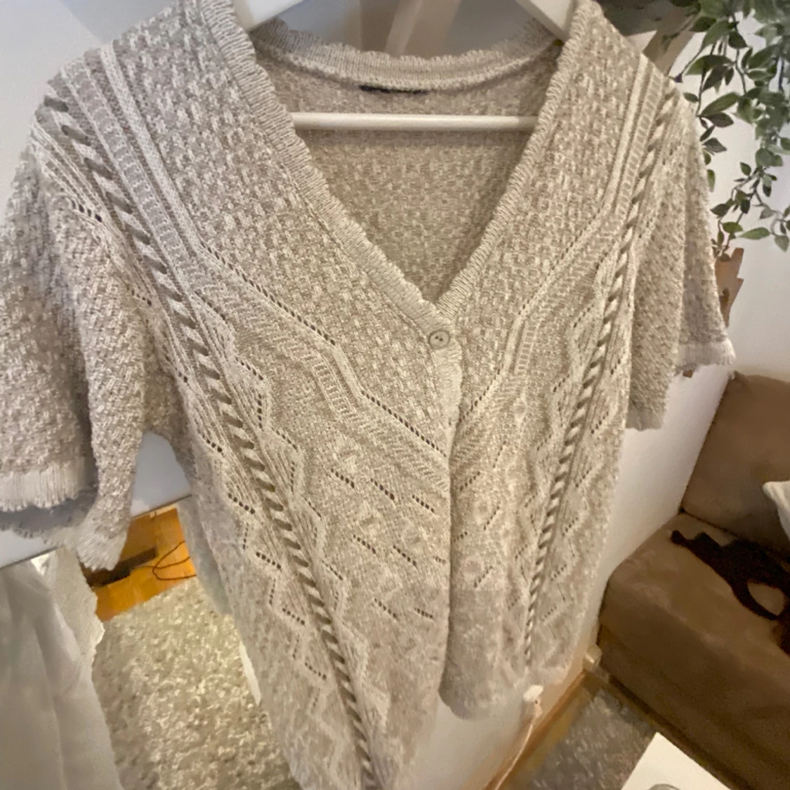 Virkad vit topp - 91