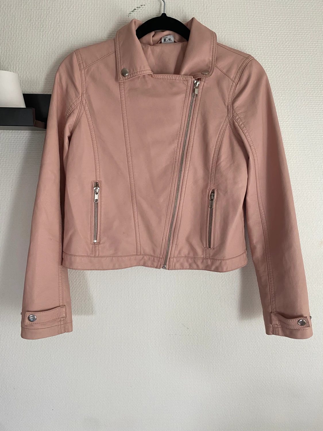 Rosa skinnjacka för barn