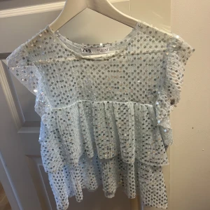 Paljettopp  - Topp från zara i stl S. Köpt på plick men själv endast använt den en gång. Ge gärna prisförslag 💕