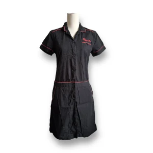 Rockabilly Diner dress - Fint skick! Finns flera detaljer med broderi och rött tyg.