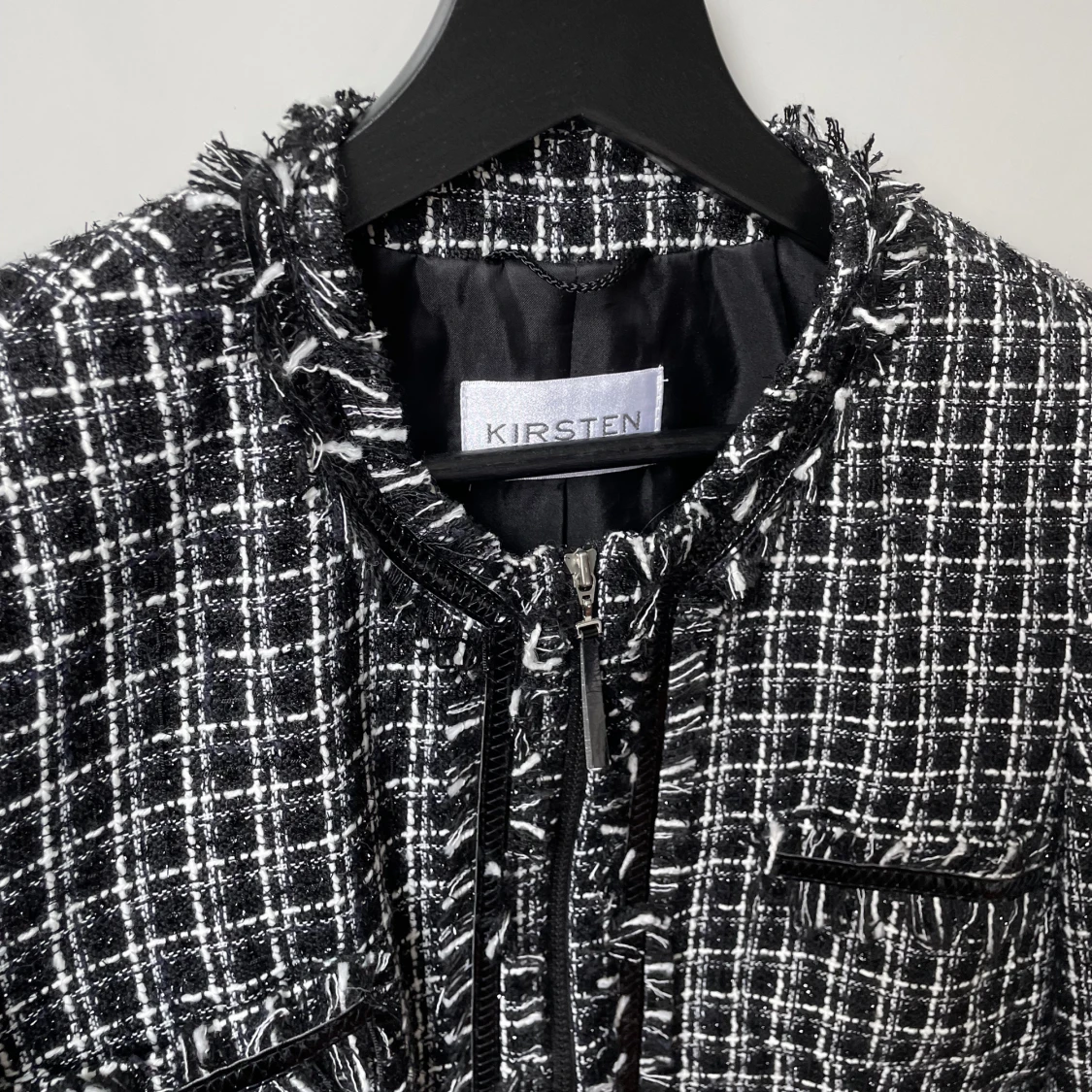 Svartvit rutig kavaj  - 90