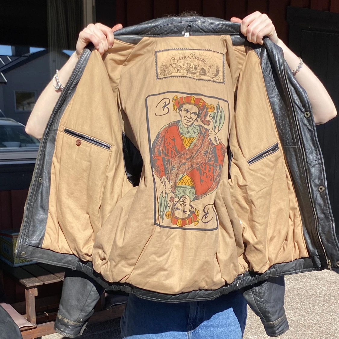 Läderjacka och byxor - 90