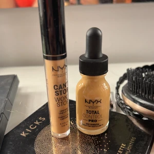Nyx concealer och foundation  - Aldrig använda då jag beställde helt fel färg!  Concealer i färgen: soft beige  Foundation i färgen: Classon tan 