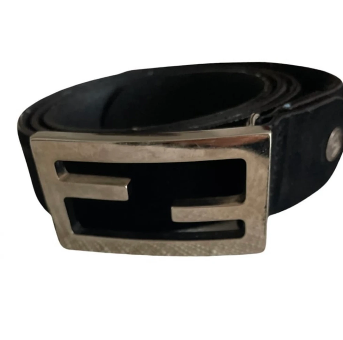 Fendi-skärp i mocka 