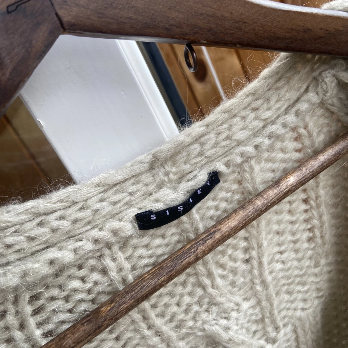 Stickad trekvartsärm  - 91