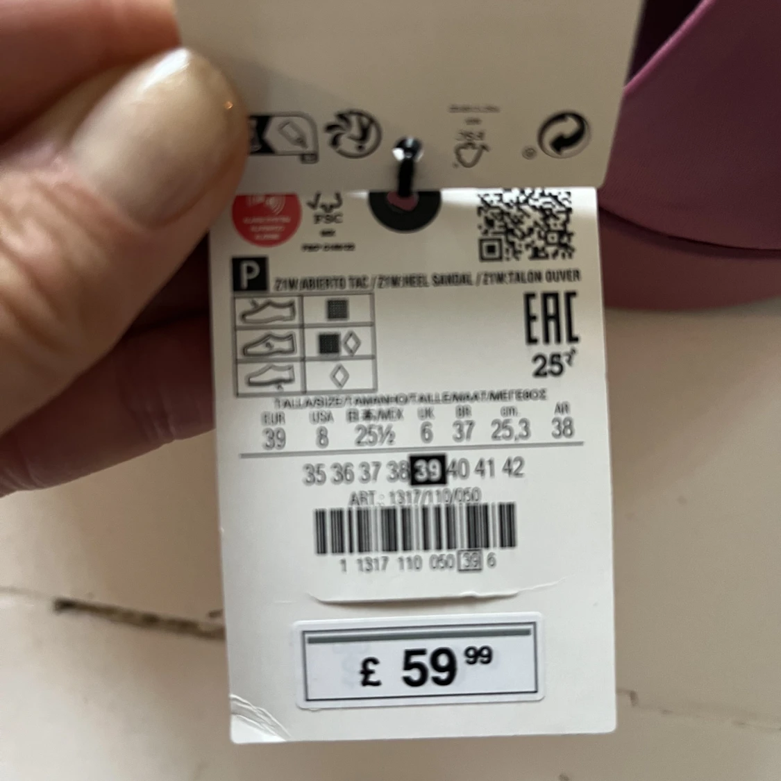 Rosa oanvända platåskor - 90