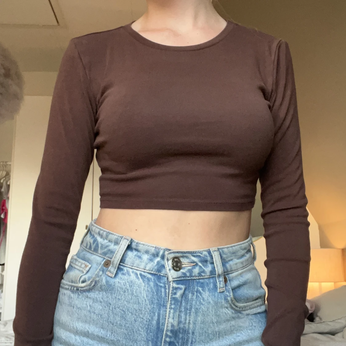Brun långärmad  - 90