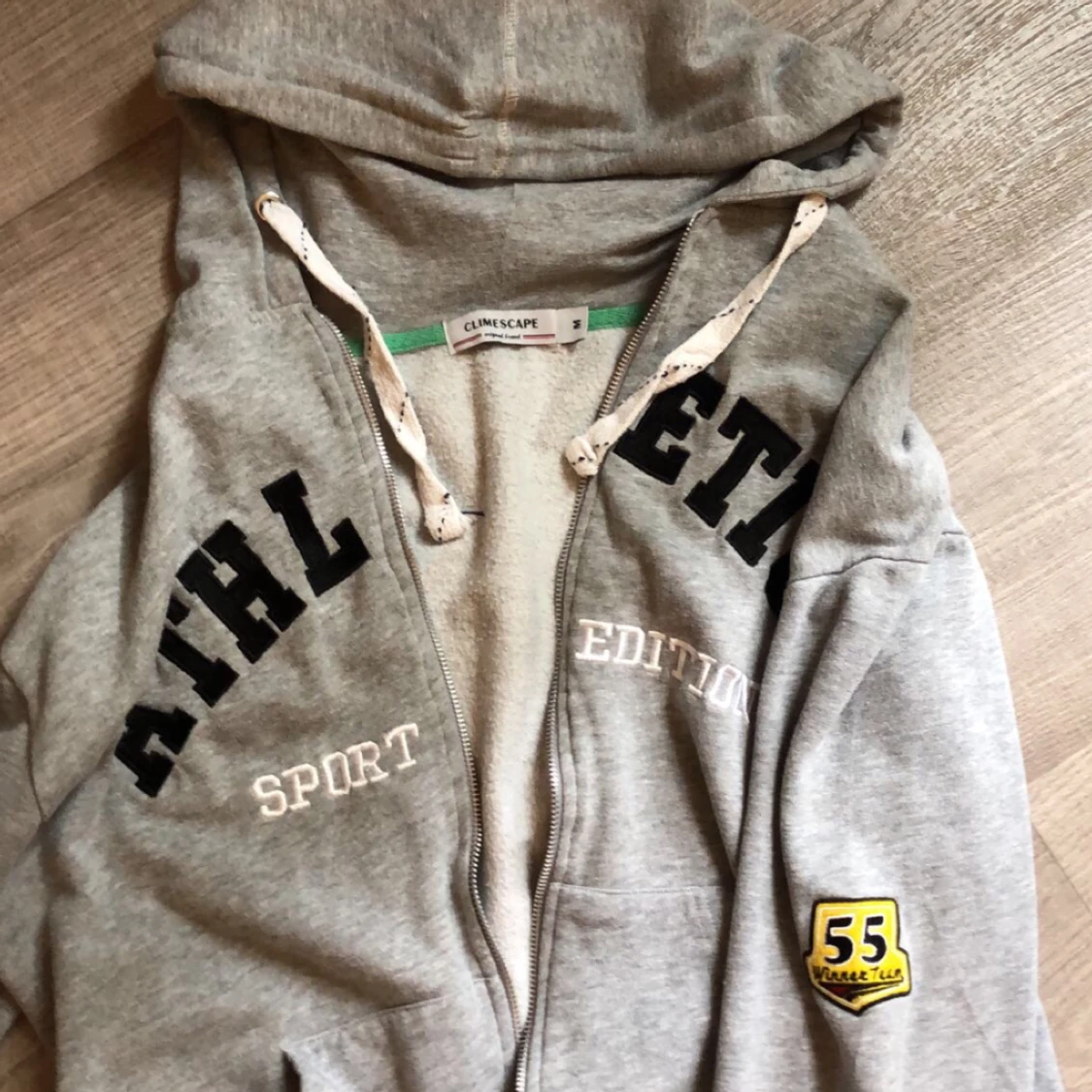 Zip hoodie grå - 90