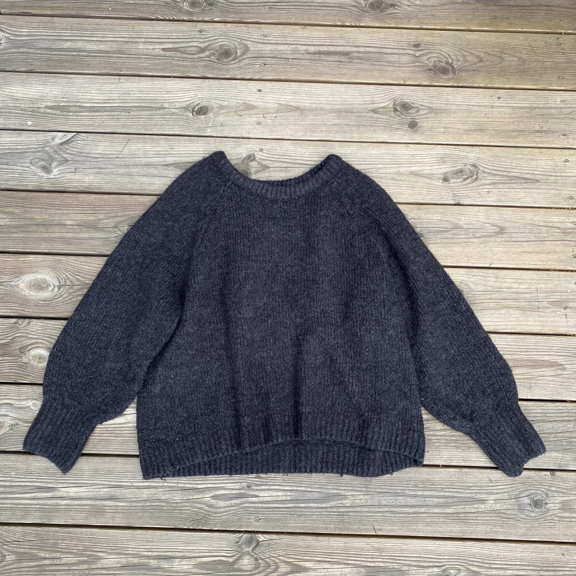 Svart stickad tröja - 90