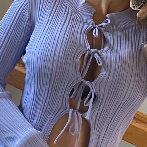 Topp - Lila ribbad topp