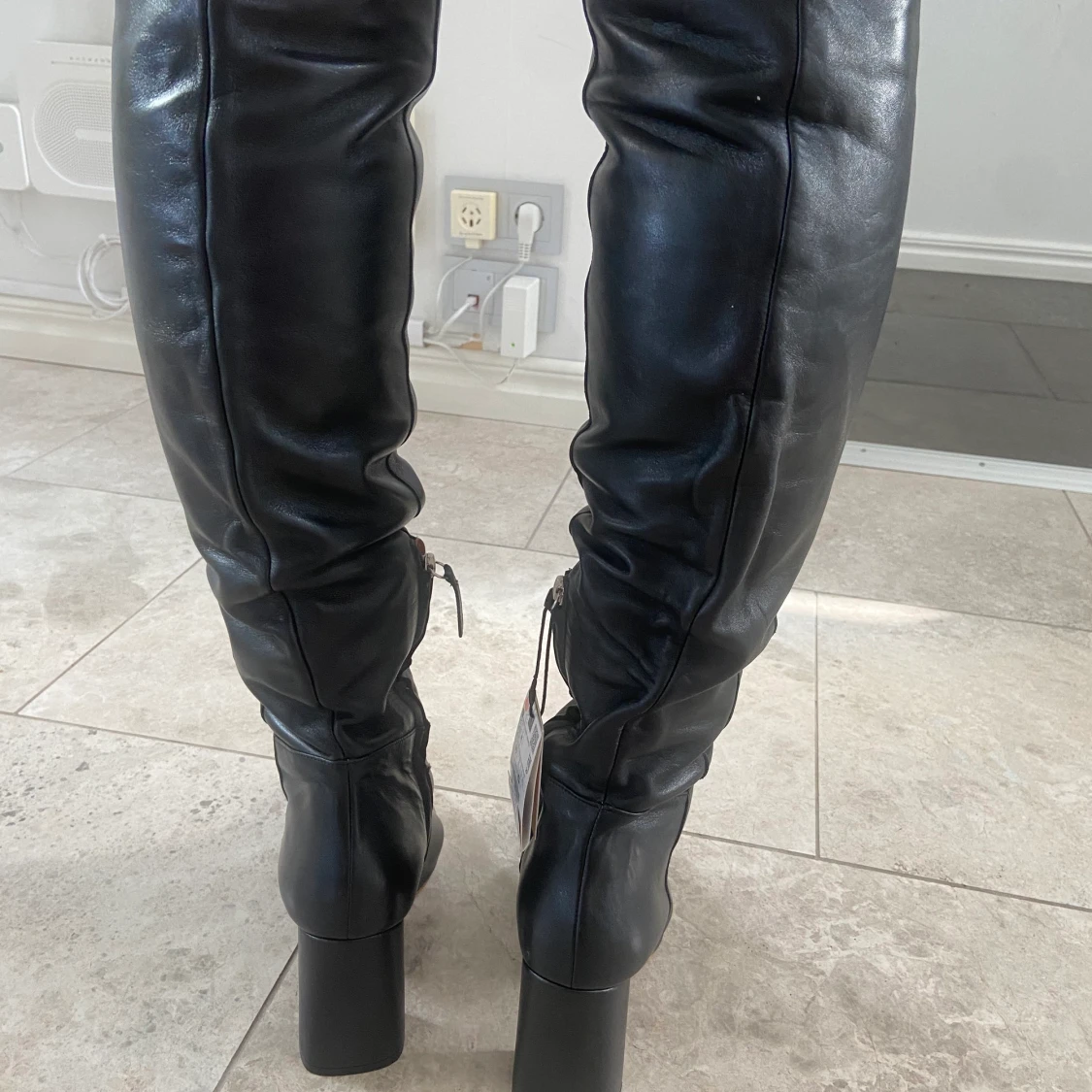 Läderstövlar från zara  - 91