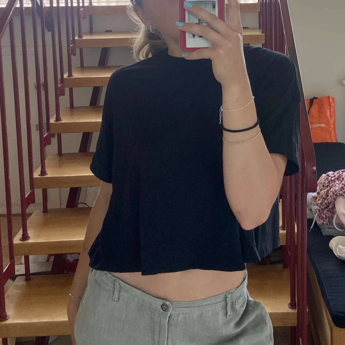 Croppad boxig weekday t-shirt