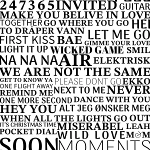 Marcus Martinus - Säljer sånnahär som man kan använda som en tavla! Nästan alla Marcus och Martinus låtar står med och blir väldigt fint i en ram 50kr totalt!