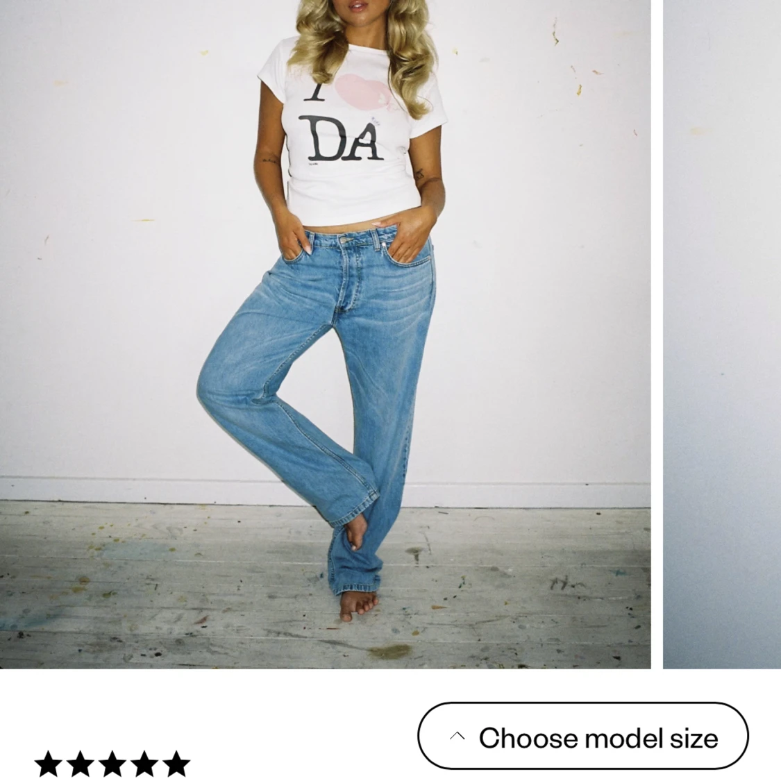 Djerf avenue Relaxed Jeans Washed Blue