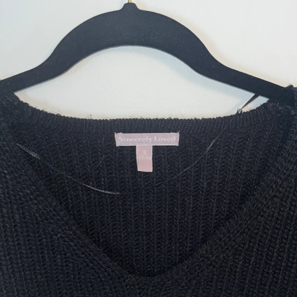 Svartvit stickad tröja - 91