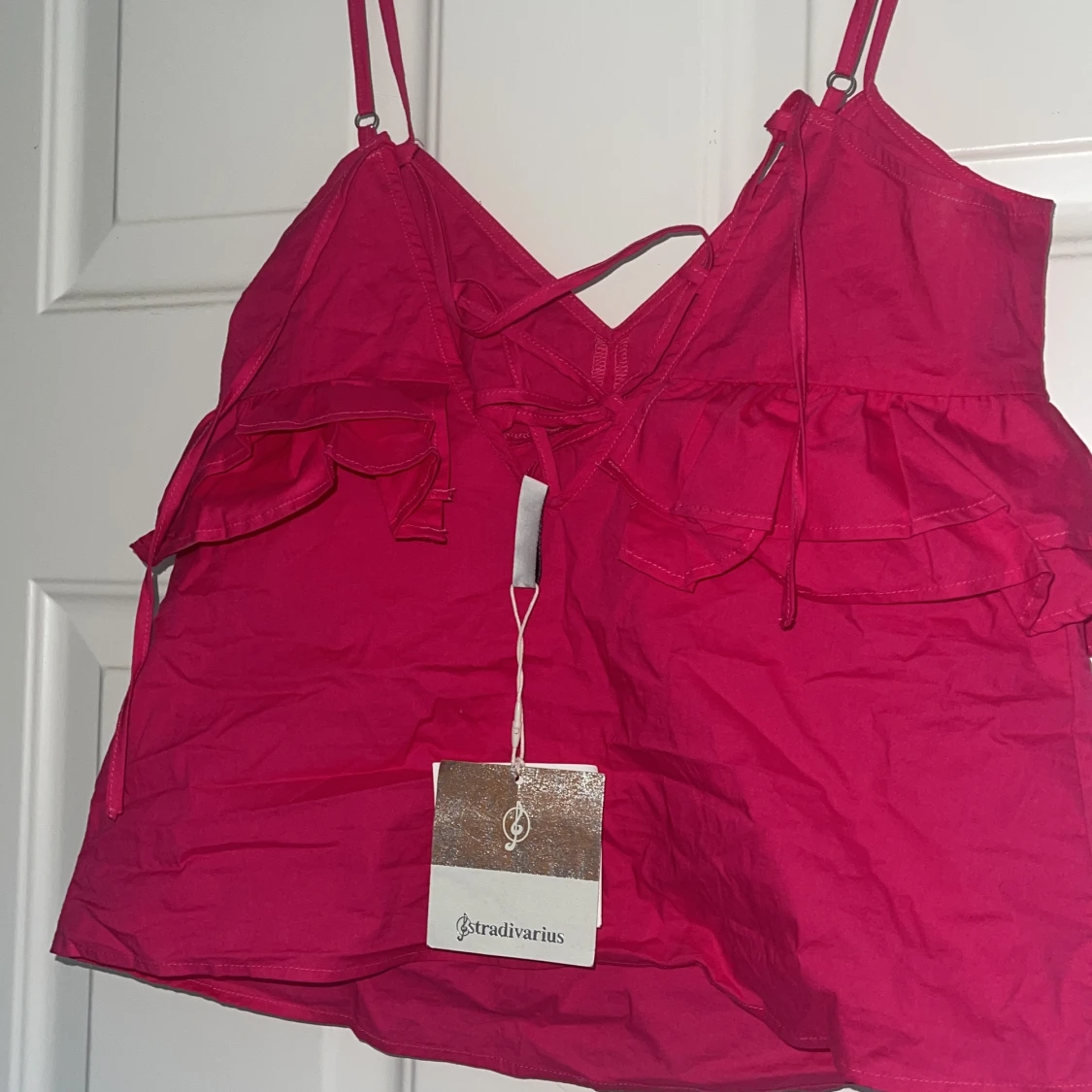 Supergullig rosa topp från stradivarius! Kommer inte till användning💓 oanvänt💓 - 90