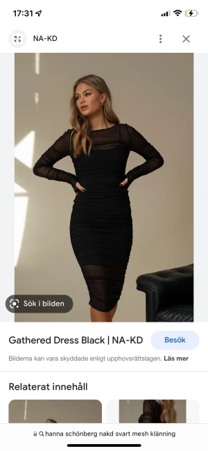 Meshklänning - Från Hanna schönbergs kollektion på NA-KD. Använd en gång.