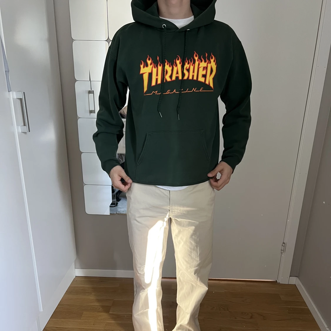 Thrasher hoodie grön