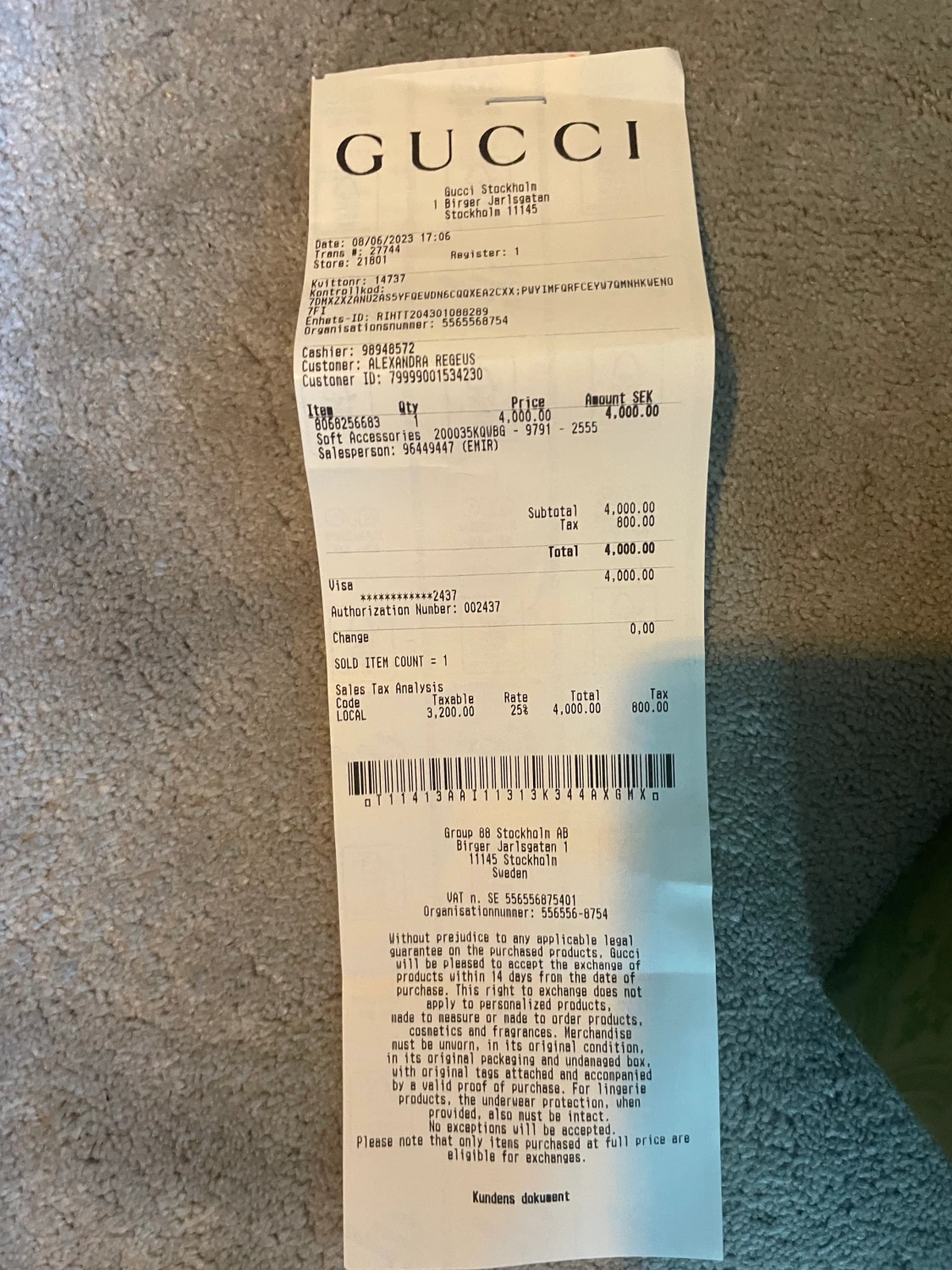 Beige Gucci keps  - 90