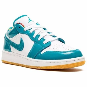 Jordan 1 Low SE Barcelona Cyber Teal - De är använda, storlek 40 