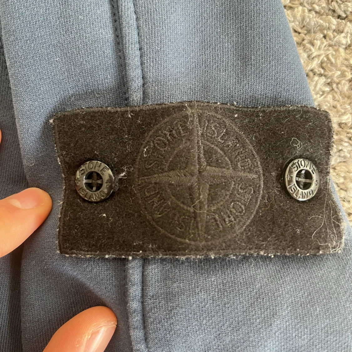 Marinblå Stone Island crewneck - 91