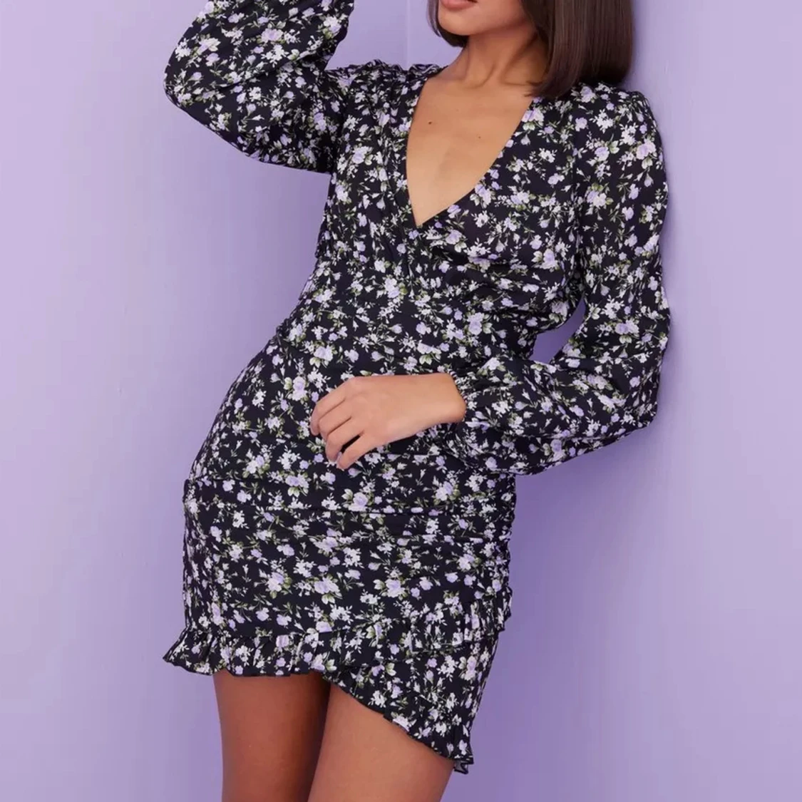 Blommig klänning  - 90