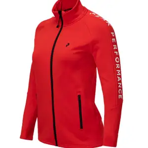 Superfin röd peak performance tröja som är i fleece på insidan. Den är använd en del men ser oanvänd ut❤️