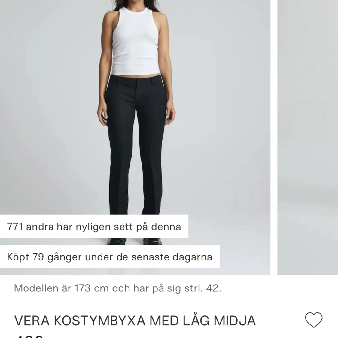 lågmidjade Kostymbyxor  - 91