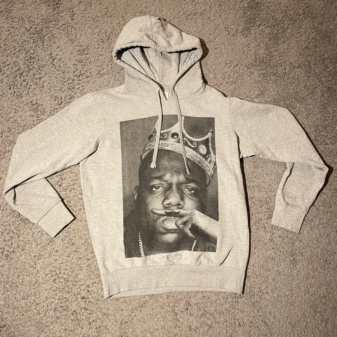 Grå Hoodie Notorious Big - 90