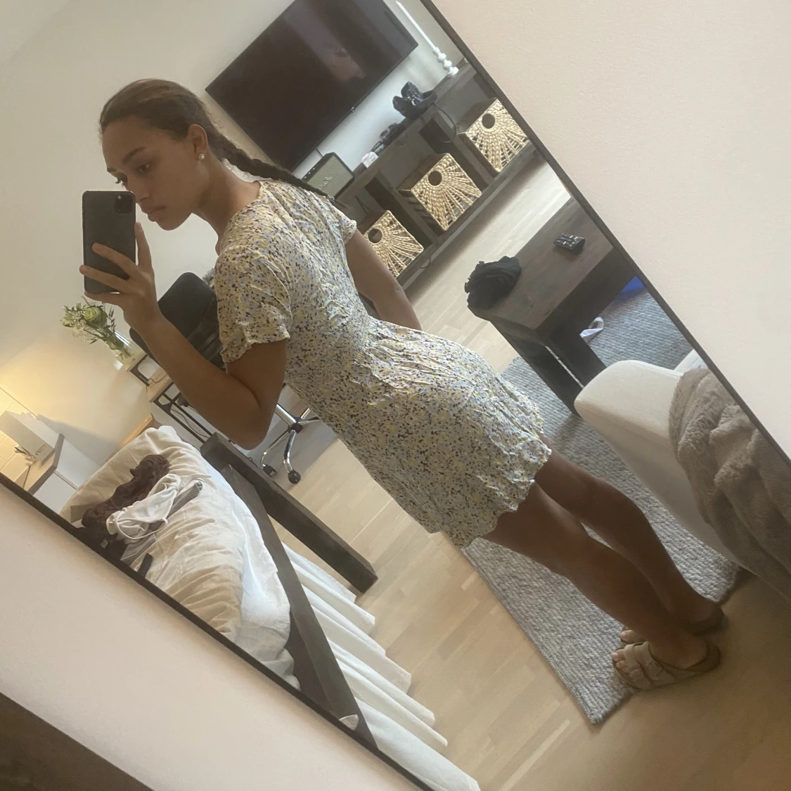 Blommig klänning  - 90