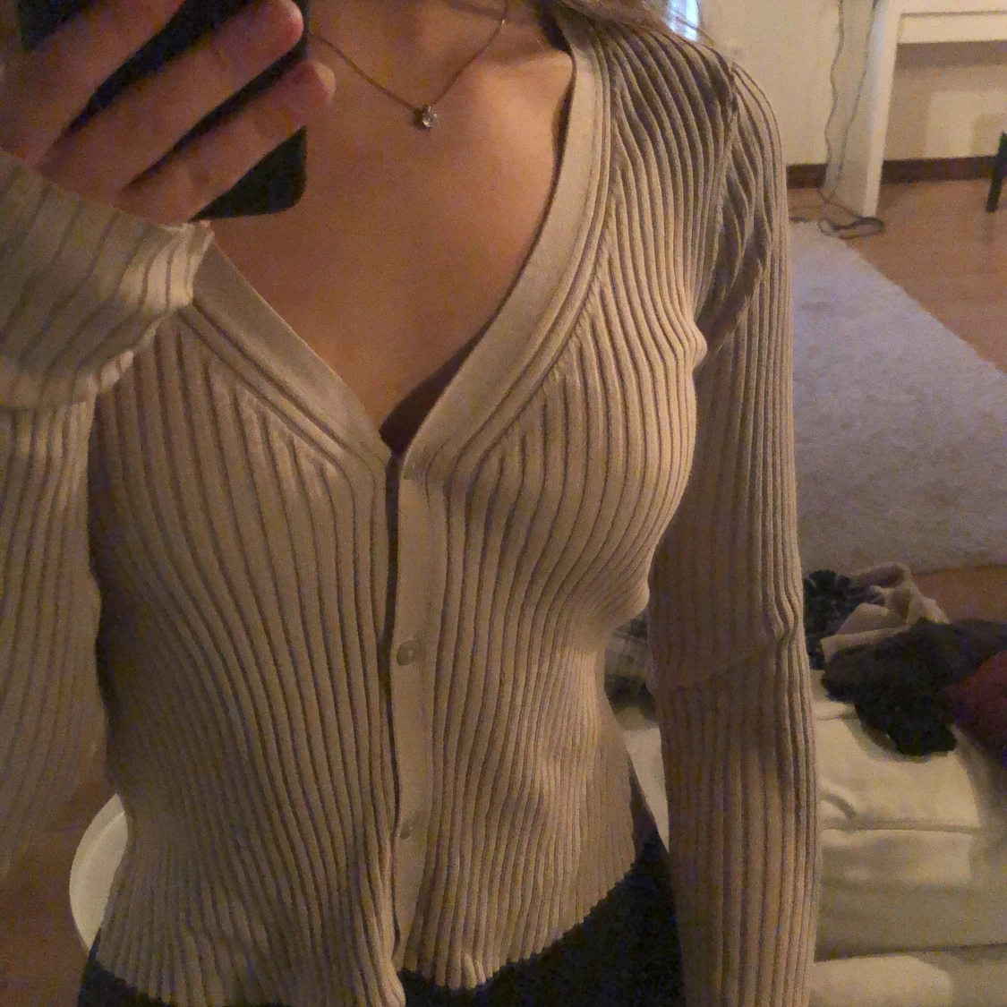 Ribbstickad tröja från hm