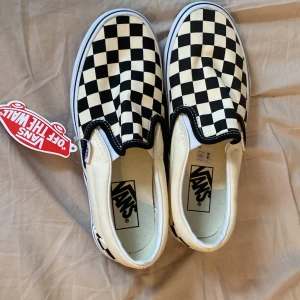 Vans skor - Rutade vans skor I svart och vit, köpt några år sedan dock aldrig använda. Bra att skatea med.