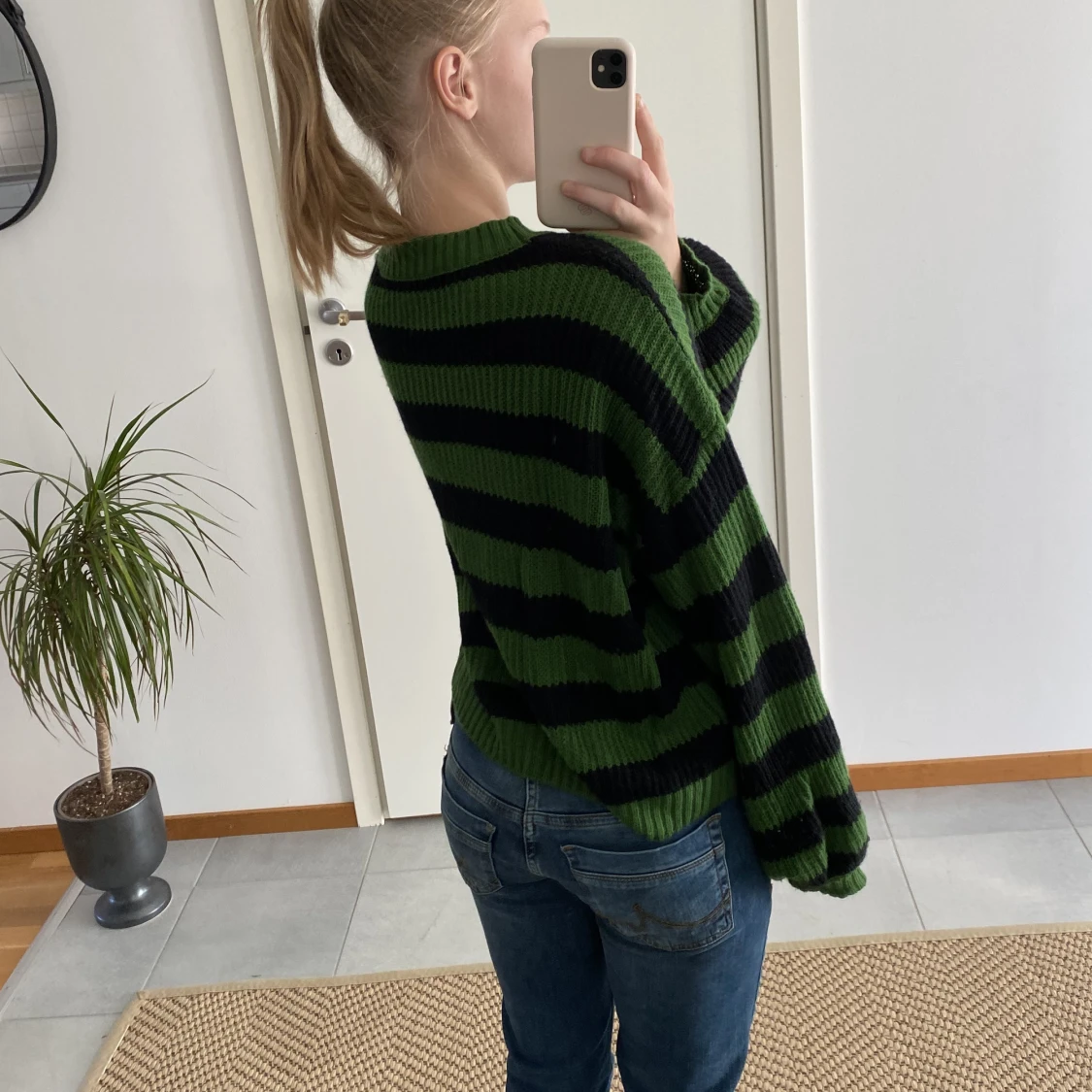 Randig stickad tröja - 91