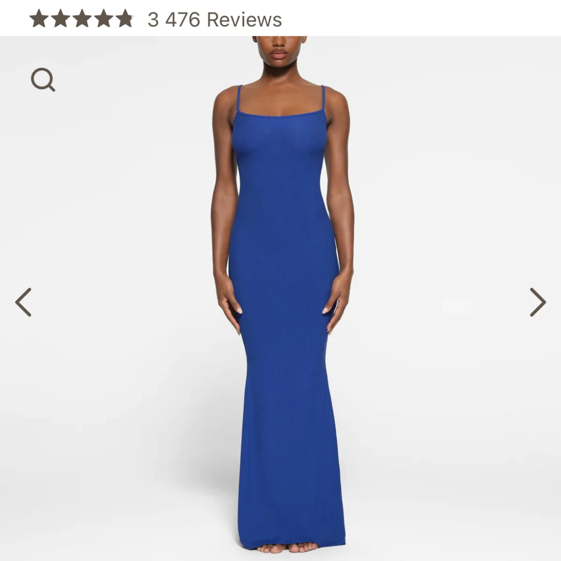 Oanvänd skims-klänning