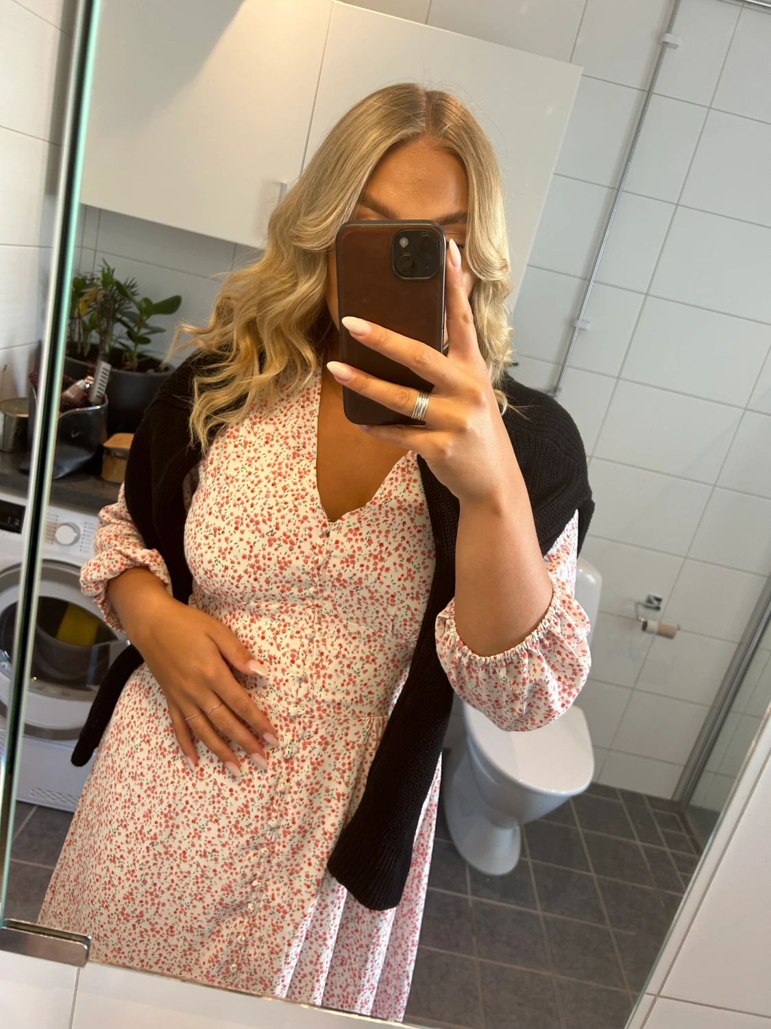 Blommig långklänning 