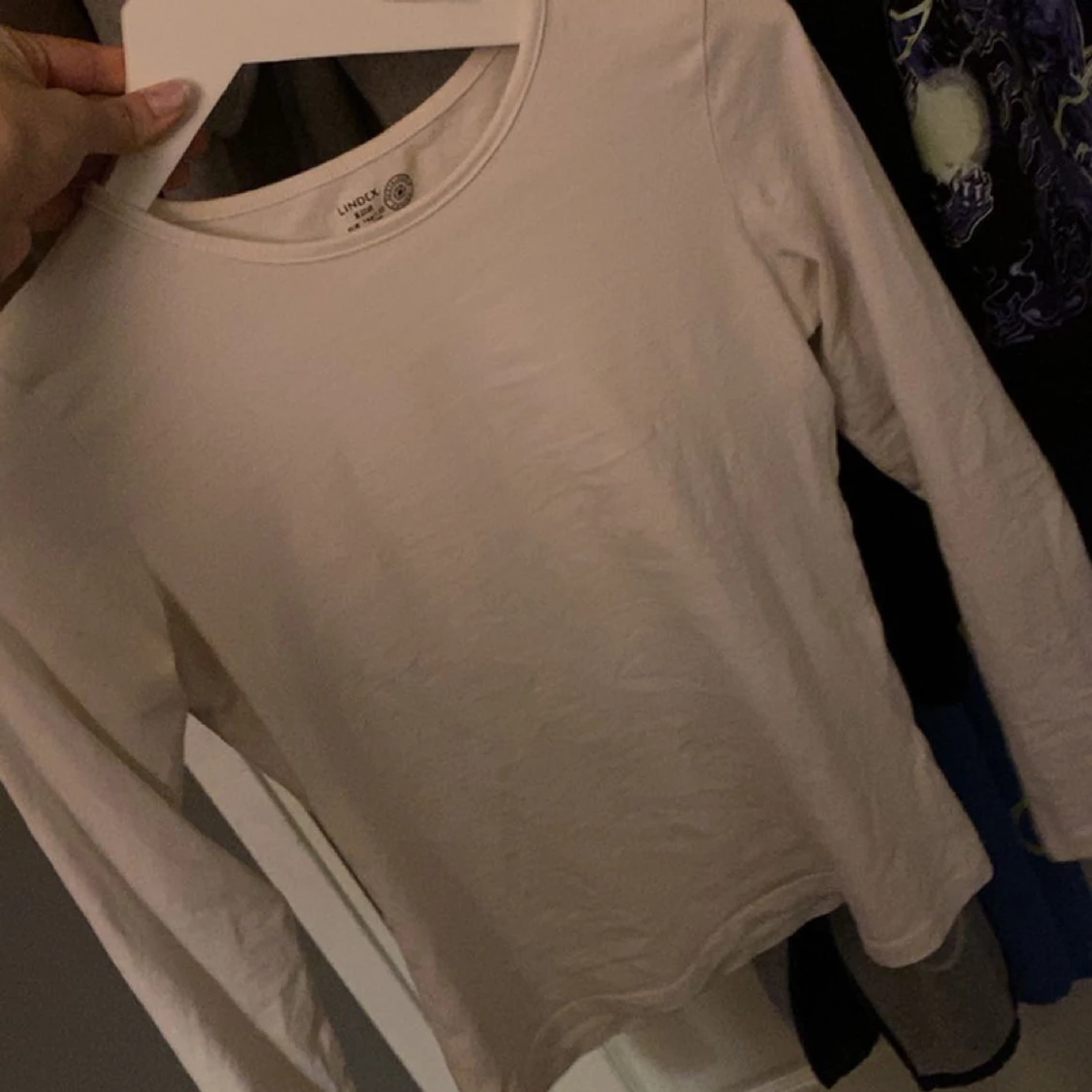 Långärmad vit tröja - 90