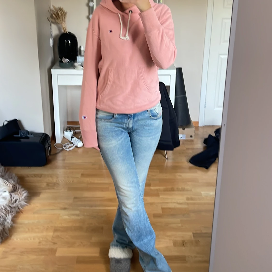 rosa hoodie från Champion - 91