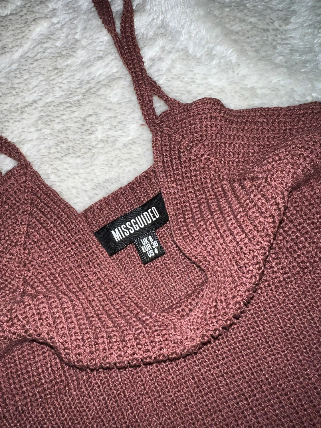 Virkad klänning med topp - 90