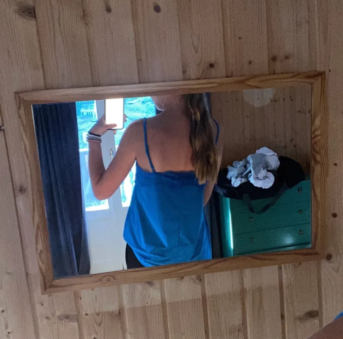 Gulligt blåt spetslinne - 90