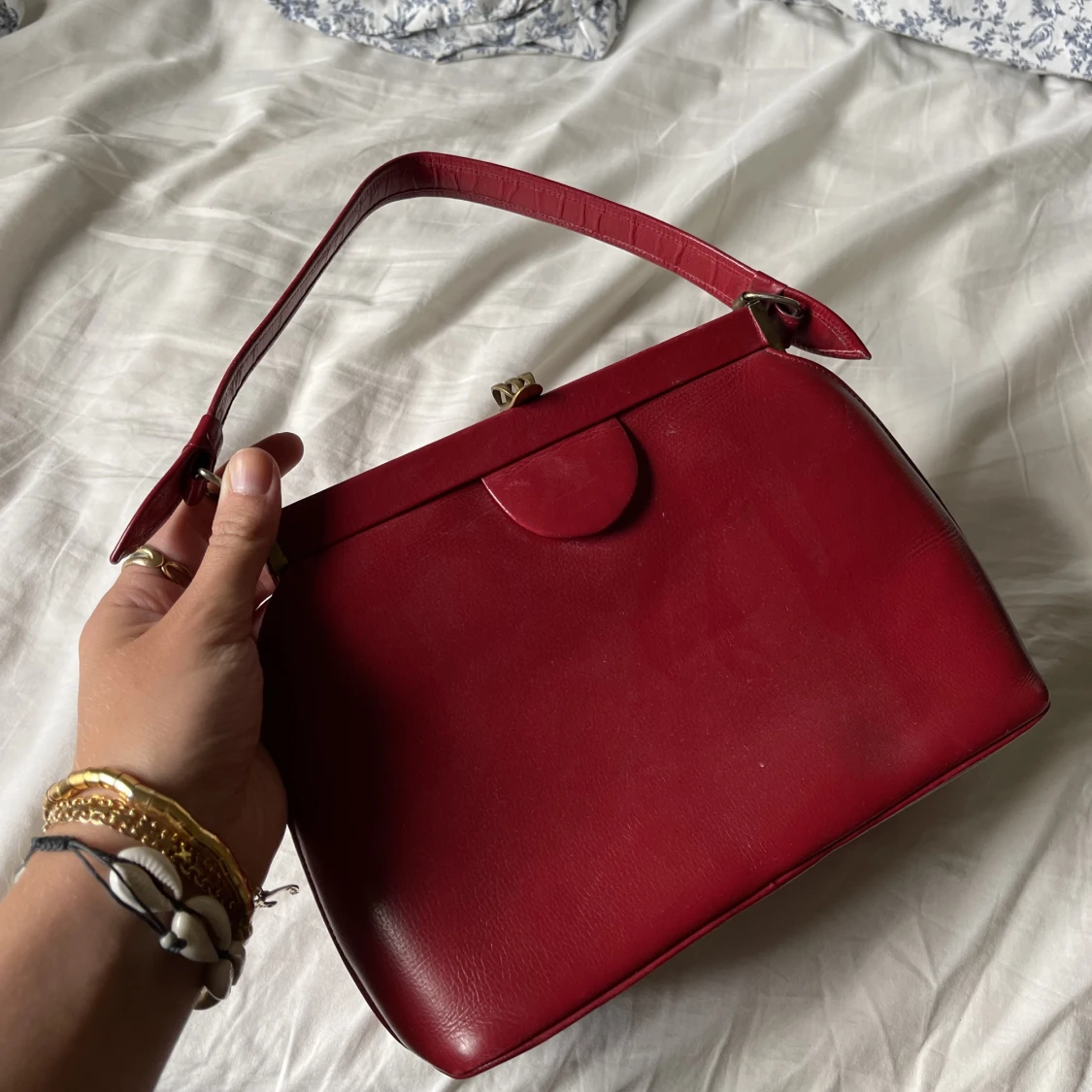 Röd vintage väska - 91