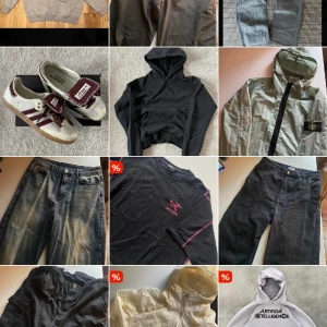 Hoodies, byxor, skor, jeans, t-shirts, jackor med mera - Säljer en hel del saker via min depop. Checka ( https://depop.app.link/6auBpxRadFb ) för priser storlekar med mera. Säljer gärna här snarare än via depop!